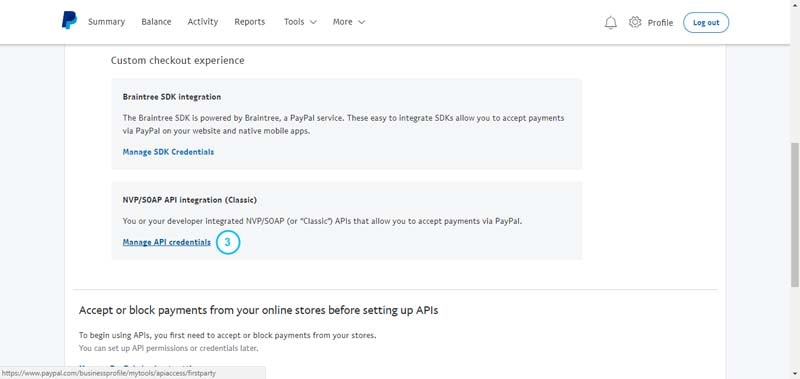 Get PayPal API